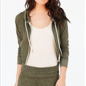 Urban Outfitters cropped green hoodie